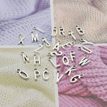 合金英文字母项链耳环隔珠散珠diy配件材料手工串珠配件