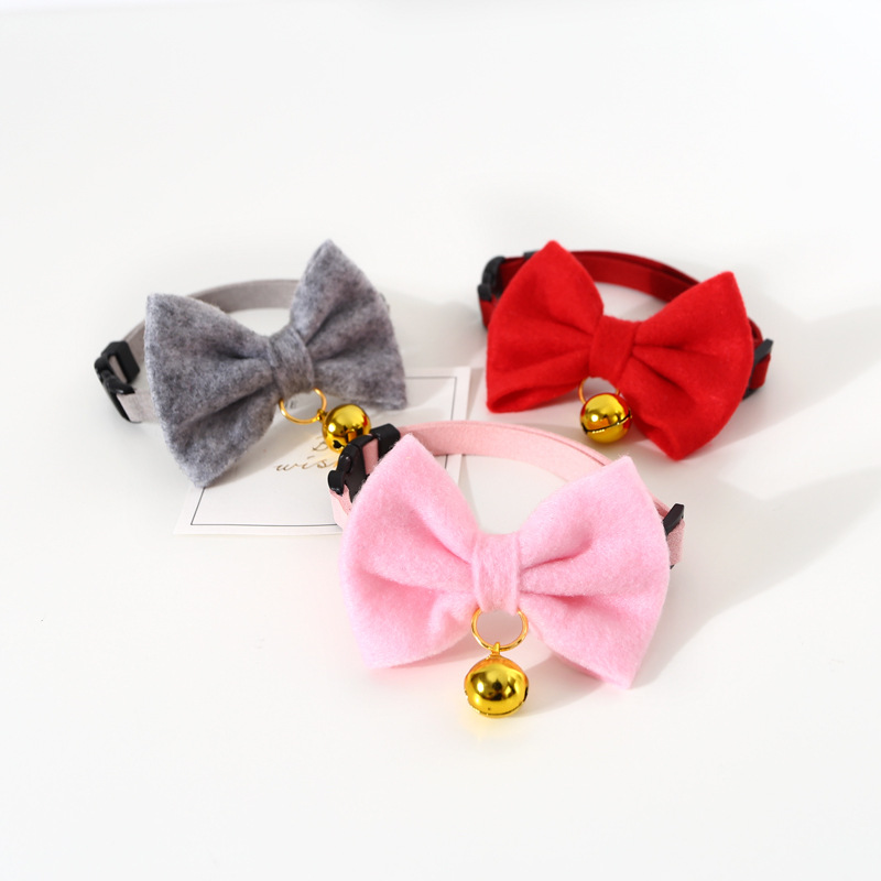 Amazon mascota campana hecha a mano ajustable gatito perro conejo collar arco corbata accesorios collar gatito