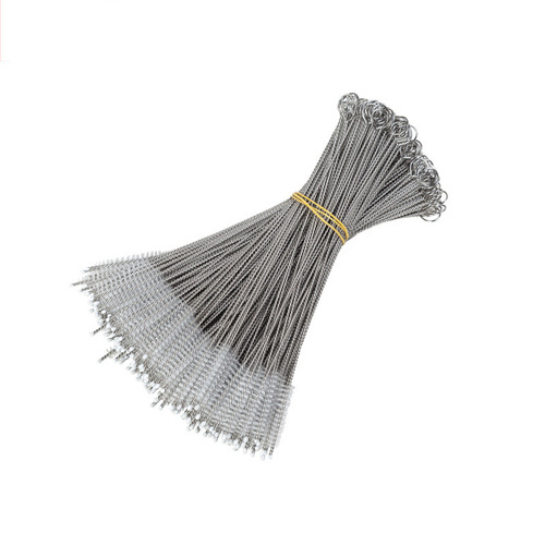 304 stainless steel guide bristle siphon brush, baby bottle nylon test tube brush, cleaning brush, 175MM