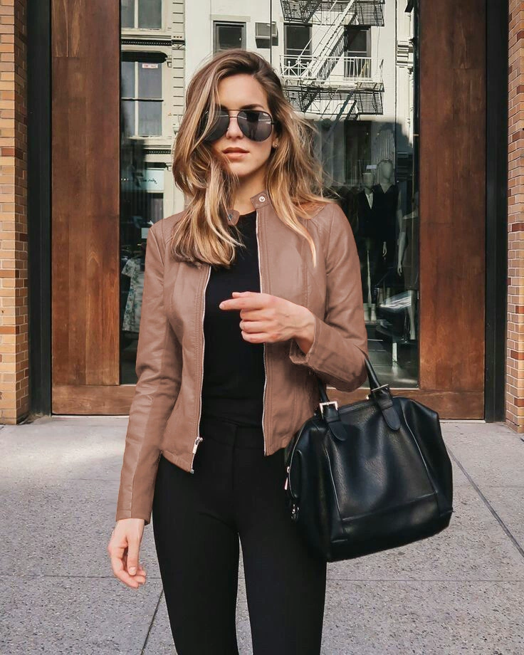 Demi-season fashionable polyurethane suit, jacket, ebay, Amazon, wish