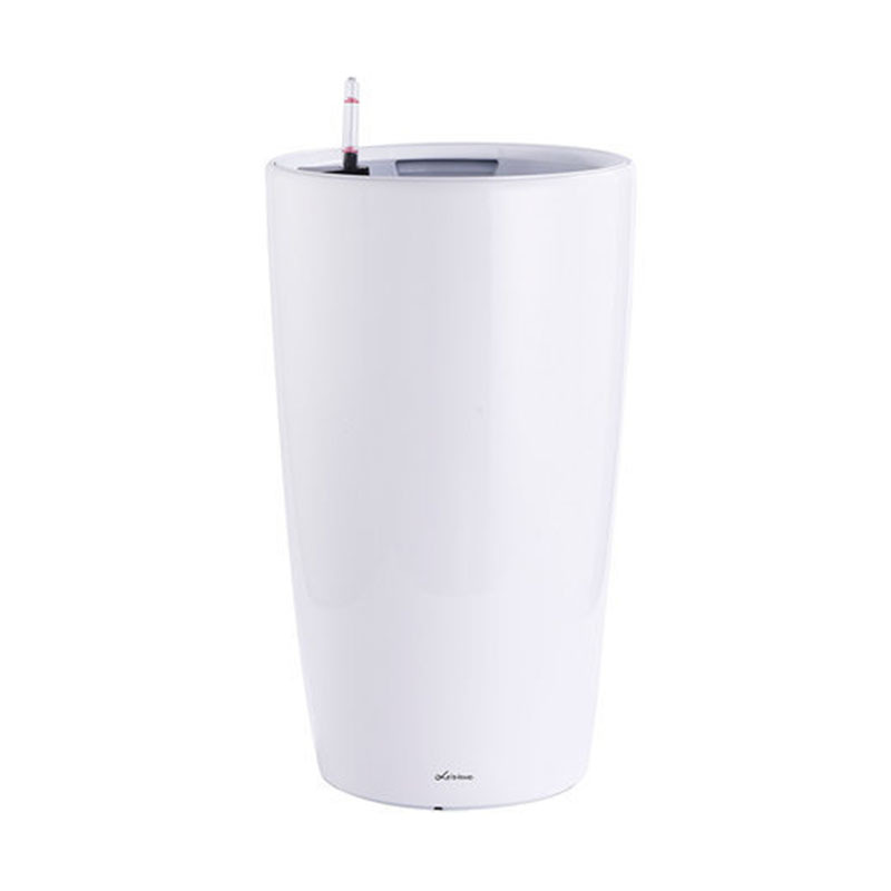 Laizhixiu auto-absorbente maceta redonda grande alta-top resina sala de estar piso perezoso auto-absorbente maceta venta al por mayor