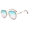 New fashion, frame colorless glorious glorious glittering sunglasses Luxury ladies metal sunglasses Cupid arrow love glasses