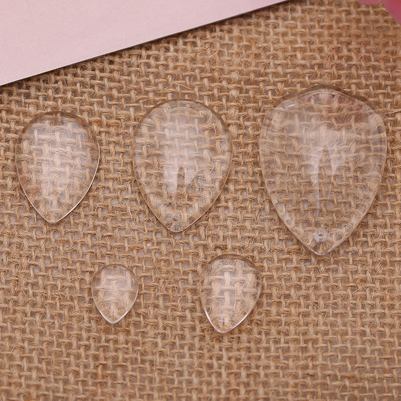 transparent glass fridge magnet drop-shaped