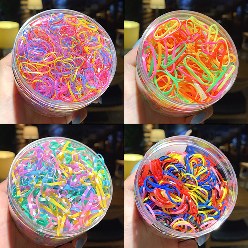 New colorful disposable small rubber band durable black women's hair tie does not hurt hair high elastic rubber band hair tie wholesale