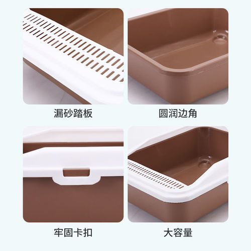 Cat Litter Pan Odor Control and Leak-Proof Semi-Closed Cat Toilet for Cats - Large and Small Sizes Cat Litter Pan Cat Supplies