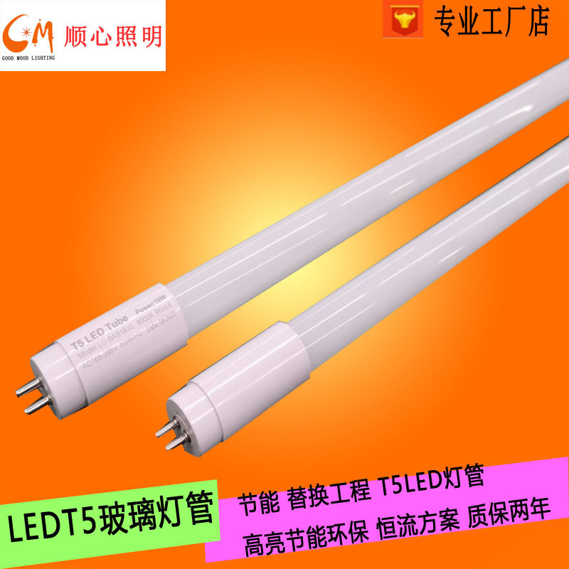 T5LED glass tube domestic replacement fluorescent lamp energy saving engineering tube T5 glass fluorescent tube manufacturer