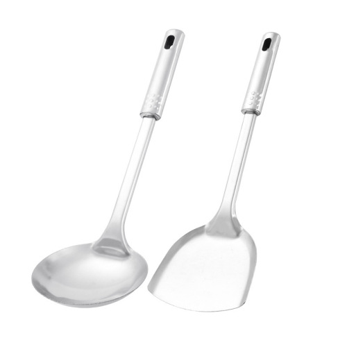Stainless steel thickened spatula, frying pan turner, home kitchen tools set, chef soup spoon, slotted spoon, hotel cooking spatula