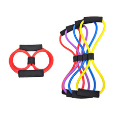 8字拉力器女士開肩美背彈力拉力繩肩部訓練器肩頸拉伸帶健身器材