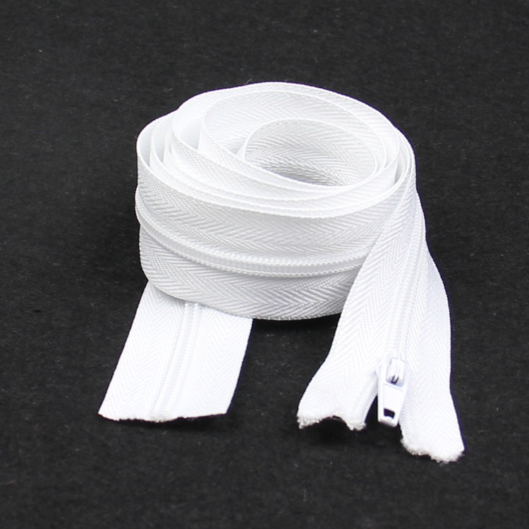 三力牌厂 床垫拉链批发5#号尼龙拉链码装白色3号7号尼龙拉链可定