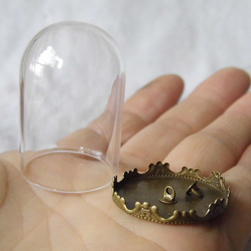 Glass Dome DIY Accessory 2538 Straight Bell Cover Vintage Base Pendant Material Wholesale