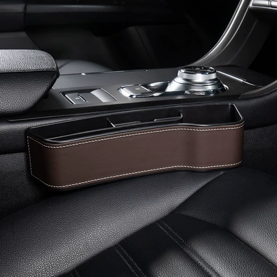 of Car Goods Leak-proof Stab – Car storage bag/box - seat-gap-box-leather-style-mocha-brown-passenger-28105165