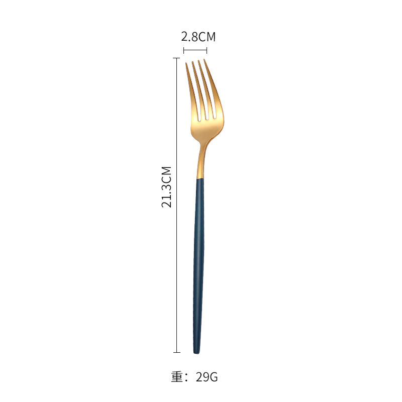 ポルトガルステンレスナイフフォークスプーンセットヨーロッパ式高颜値食器ホテル洋食ステーキナイフフォーククロスボーダースプーンフォーク|undefined