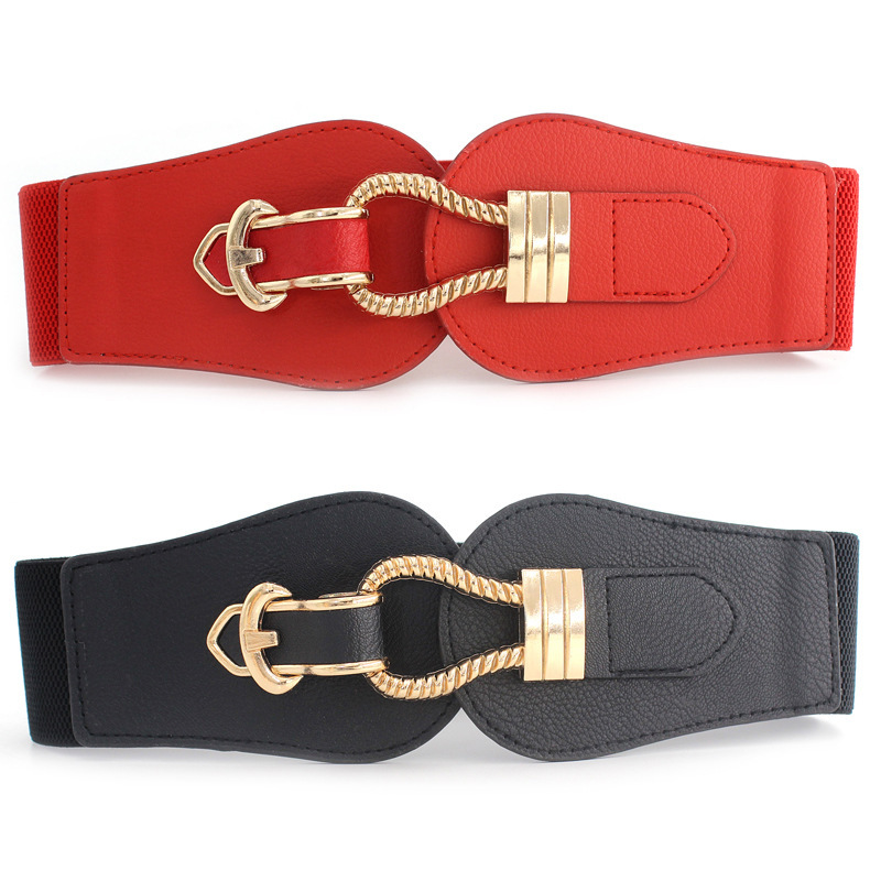 Women's Versatile Decorative Fashion Elastic Wide Belt for Dresses and down Jackets, Available in Three Sizes Women's Versatile Decorative Fashion Elastic Wide Belt for Dresses and down Jackets, Available in Three Sizes