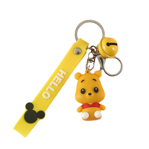 Cartoon keychain cute bag accessory keychain accessory advertisement gift 3D soft rubber creative