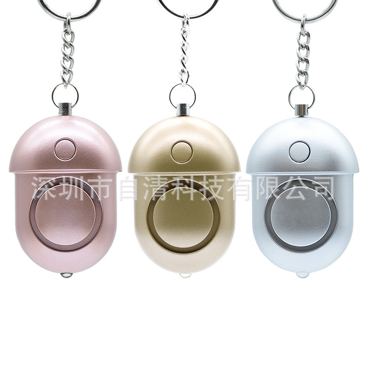 Alarma Personal con Llavero de Jalón Con Luz LED 125-130 dB para Mochila y Autodefensa