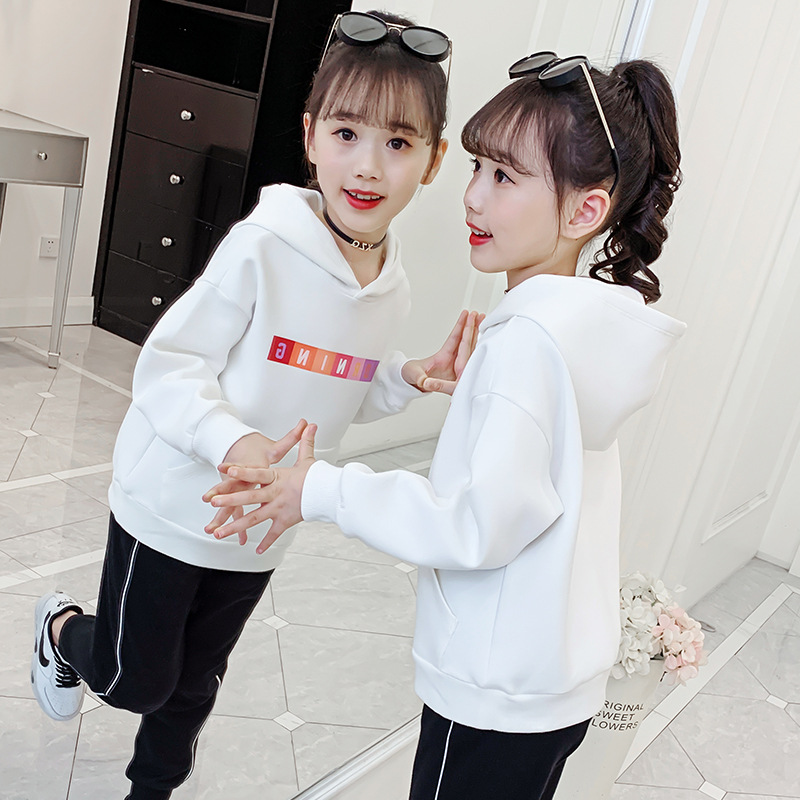 Autumn fashionable sweatshirt with hood
