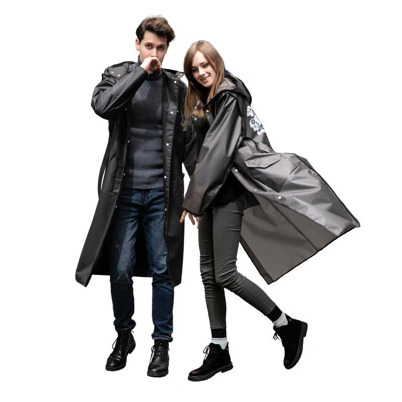 Moda Eva estilo coreano Comercio exterior cinturón de moda impermeable hombres y mujeres adultos largo al aire libre senderismo impermeable cazadora