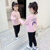 Spring set, cartoon jacket, trousers, suitable for teen, long sleeve