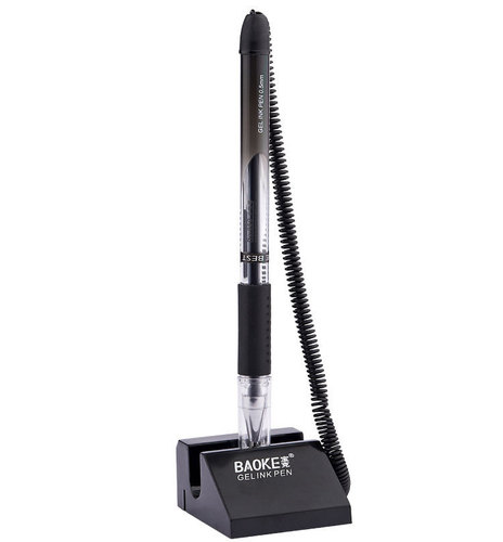 Signature pen Baoke 850 gel pen 0.5mm with pen holder gel pen bank front desk pen