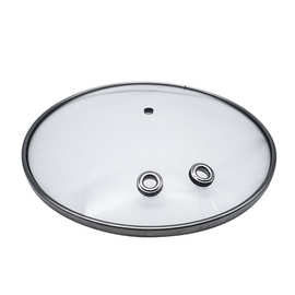 雪平锅不锈钢锅具类汤锅平底锅奶锅等锅具盖包边钢化玻璃盖C型