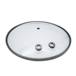 雪平锅不锈钢锅具类汤锅平底锅奶锅等锅具盖包边钢化玻璃盖C型