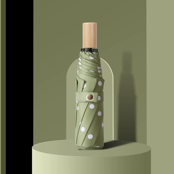 Open the small wooden handle, dot, vinyl matcha green