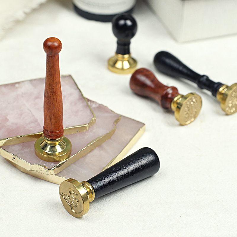 Sello europeo de pintura de fuego de color imagen confección carta de felicitación sello cera fuego pintura sello cabeza de cobre + mango de madera suministro directo de fábrica