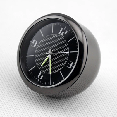 Car clock luminous interior accessories ornaments car paste clip-on car instrument panel air outlet electronic clock (Car ornaments) - titanium