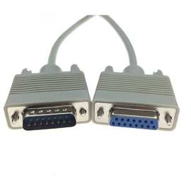 纯铜工业级db15连接线公对公对母对母串口线2两排15针转孔并口线