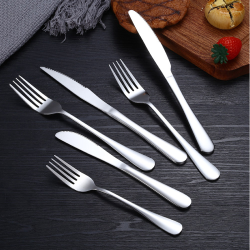 Bare stainless steel steak knife and fork Western food set two-piece set 304 steak knife 1010 steak knife and fork