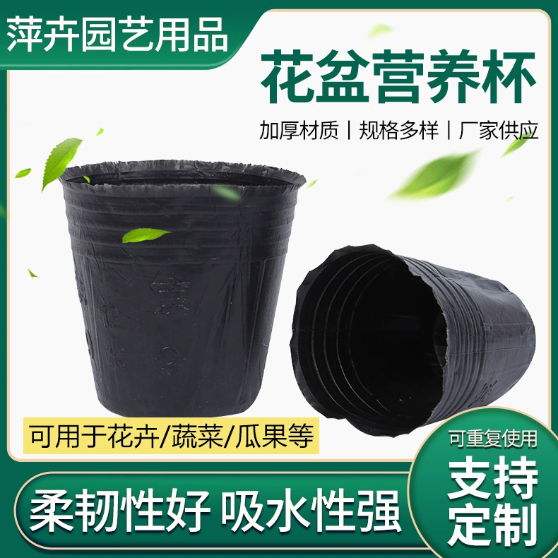 Черный толстый PE рассады мешок цитрусовых питание чашка чаша Фрукты рассады чашка бонсай посадка мешок
