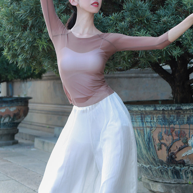 古典舞身韵纱衣现代中国舞服装芭蕾跳舞上衣网店代理练功服女成人
