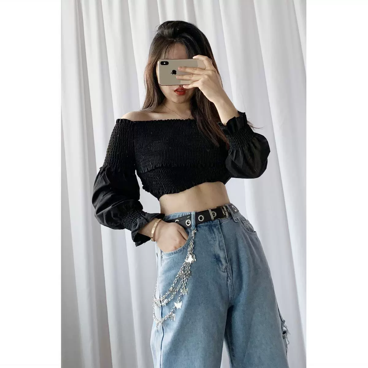  Fashionable creative pendant, belt hip-hop style, brand trousers, uniform, skirt, European style
