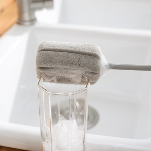 T2446 long handle sponge cup cleaning brush, long handle sponge cup cleaning brush, long handle brush, cleaning sponge brush
