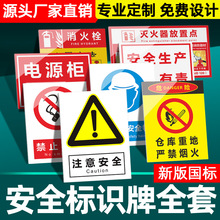 消防安全警示牌PVC工地施工电力消防警告提示牌安全标志标识牌