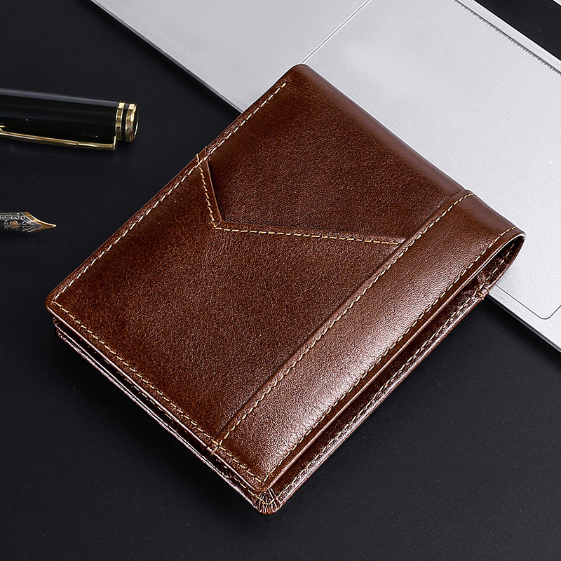 European and American Genuine Leather Men's Wallet RFID Anti-Magnetic Anti-Theft Brush Retro Oil Wax Cowhide Wallet European and American Genuine Leather Men's Wallet RFID Anti-Magnetic Anti-Theft Brush Retro Oil Wax Cowhide Wallet