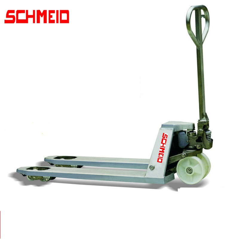 Schmeid施盾镀锌手动液压搬运车潮湿车间油压地牛腐蚀镀锌铲叉车