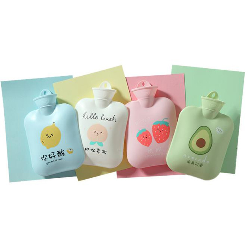 Bolsa de agua caliente llena de agua de dibujos animados calentador de mano de PVC grande lindo calentador de mano portátil inyección de agua otoño e invierno cálido uso diario