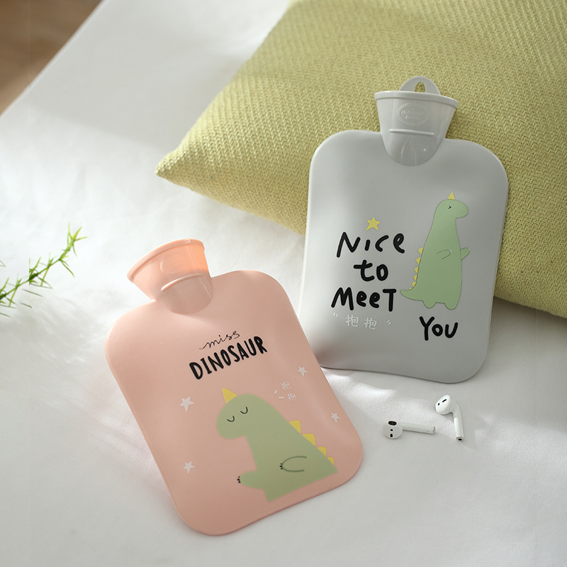 Bolsa de agua caliente llena de agua de dibujos animados calentador de mano de PVC grande lindo calentador de mano portátil inyección de agua otoño e invierno cálido uso diario