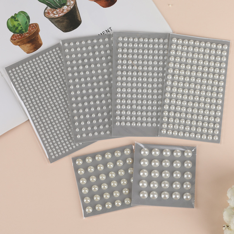 크리 에이 티브 DIY 진주 다이아몬드 스티커 사진 앨범 스티커 저널 스티커 휴대 전화 스티커 진주 다이아몬드 스티커