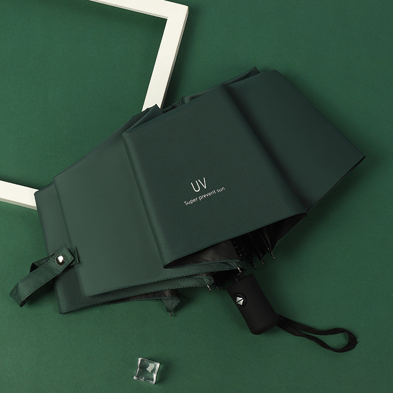 Paraguas plegable completamente automático grande al por mayor hombres y mujeres protección solar protección UV todo clima paraguas publicidad personalizada