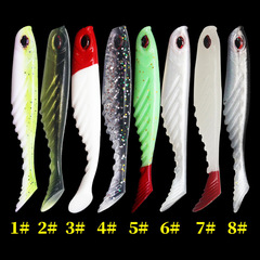 Lure Soft Bait Twill-Effect Small Soft Fish T-Tail with Eyelet Fishing Gear, Multi-Color Fishing Tackle—5 Pieces in Precision Packaging, Biomimetic Artificial Lure