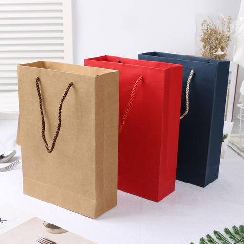 Wholesale baking packaging handbag paper bag mooncake packaging box packaging kraft paper bag vertical gift bag direct sales