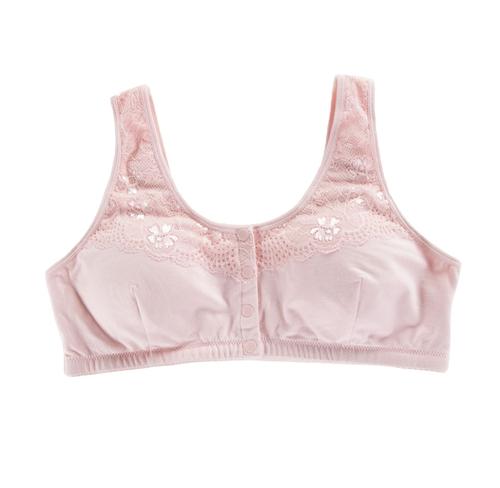 No steel ring, four front buttons, wide shoulder straps with cotton pads, front button for sleeping and breastfeeding, middle-aged and elderly sports bra