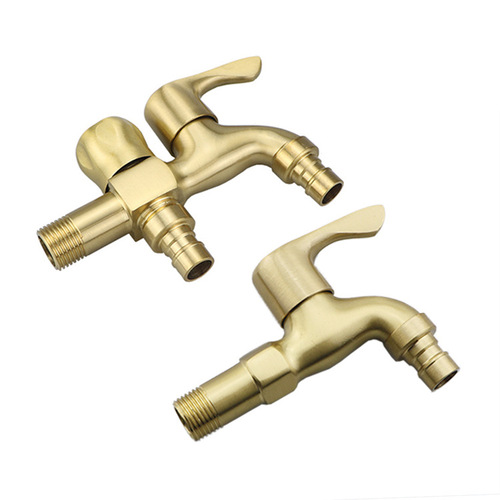 Double-head copper washing machine faucet, one in and two out, mop pool balcony single cold water faucet for home use manufacturer wholesale