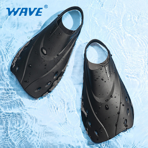 wave professional adult foot cover freestyle snorkeling and diving equipment TPR short fins for men and women swimming training