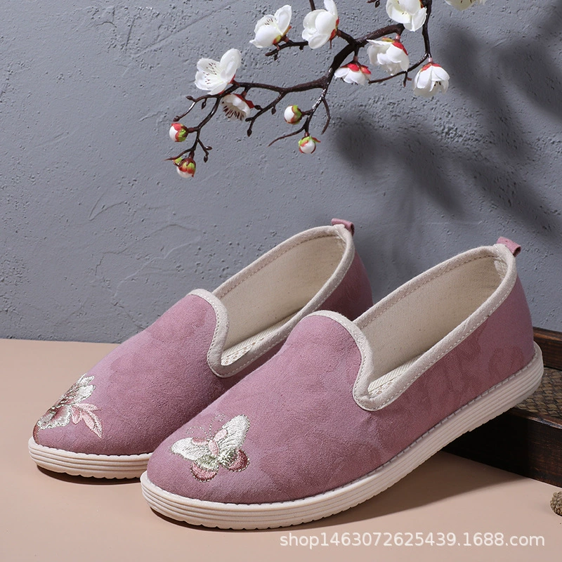 Заводская поставка 2020 осень Новая Старая Пекинская Тканевая обувь женские удобные лоферы с вышивкой в стиле ретро