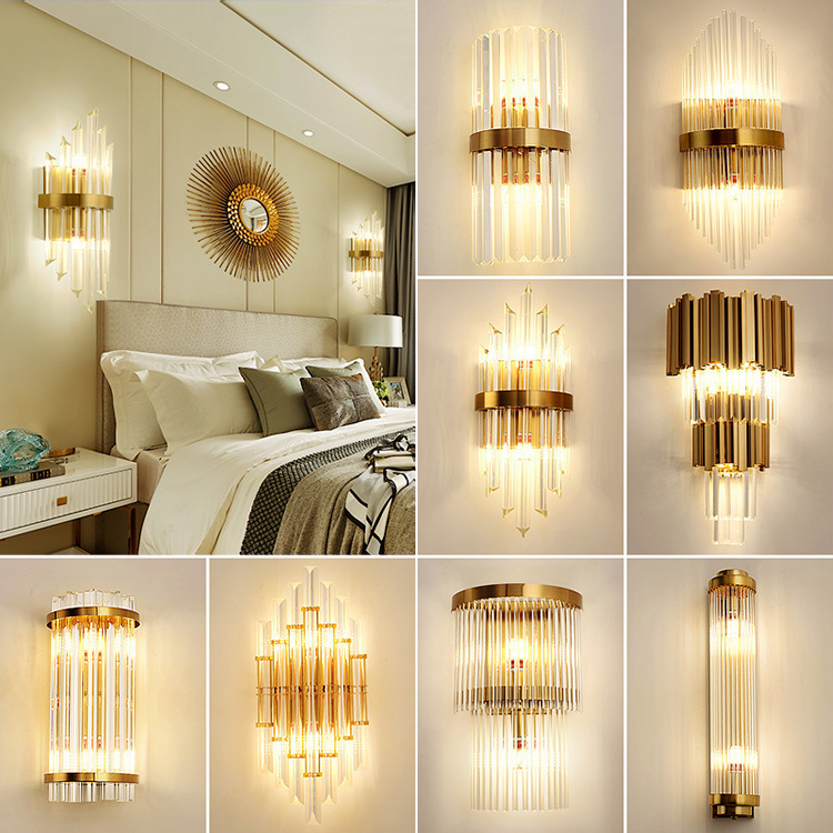 Light Luxury Crystal Wall Lamp, High-End Bedroom Bedside Lamp, Living Room Background Wall Lamp, French Simple Corridor Aisle Lamp Light Luxury Crystal Wall Lamp, High-End Bedroom Bedside Lamp, Living Room Background Wall Lamp, French Simple Corridor Aisle Lamp