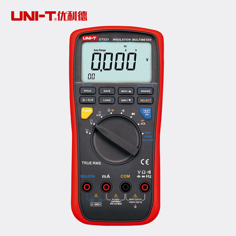 优利德数字万用表绝缘电阻万用表数显式电容电阻频率测试UT531