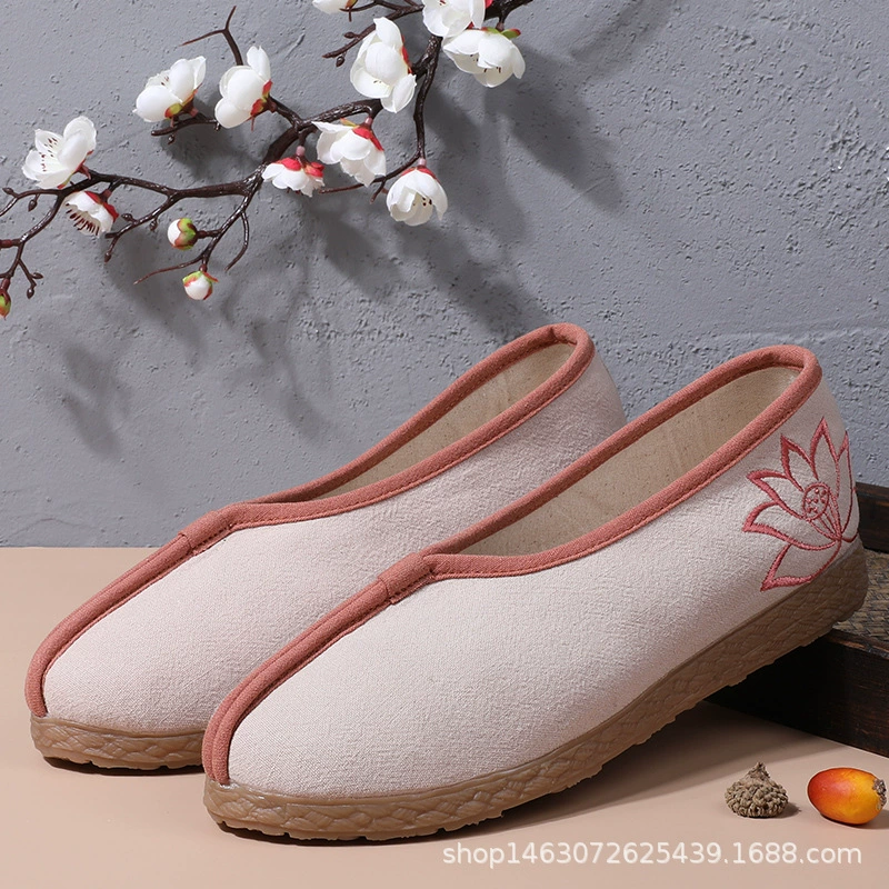 Осень 2020 женская обувь чайная одежда ханьфу универсальная обувь с вышивкой в этническом стиле старая Пекинская Тканевая обувь в живописных местах оптом